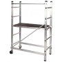 Échafaudage de bricolage en aluminium 3 hauteurs de travail Assemblage sans outil simplifié