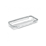 Panier rectangulaire parfait pour le savon. Fabriqué en acier inoxydable.