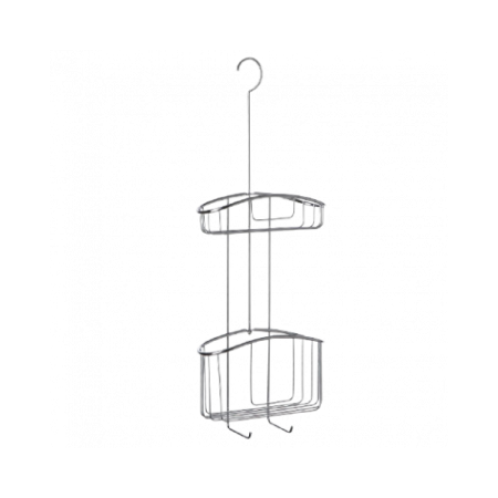 Panier de support de douche avec deux compartiments.
