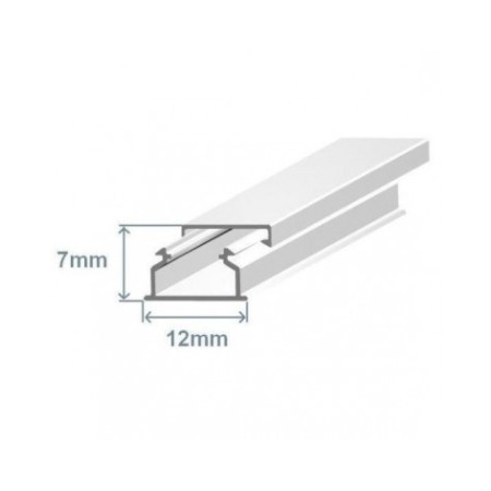 GOUTTIÈRE TECHNIQUE ADHÉSIVE 12X7MM 2MT