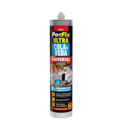 PECOL ULTRA COLLE & SCELLEMENTS UNIV. MÉTAL GRIS NEUTRE 280ML