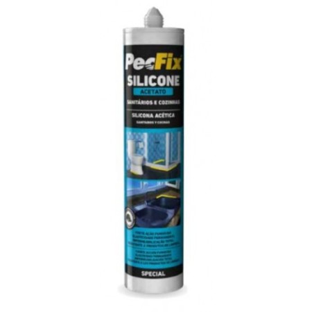 PECFIX ACÉTATE DE SILICONE SANITAIRE TRANSPARENT 300ML