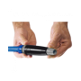Gicleur d'arrosage avec connexion rapide et débit réglable. Dimensions : Compression : 35 mm Largeur : 35 m Hmauteur : 125 mm