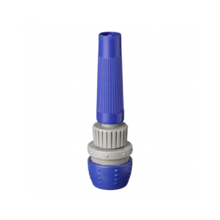 Agulheta de rega avec connexion pour tuyaux de ¾" (19 mm). Débit ajustable.  Dimensions : Longueur : 45 mm