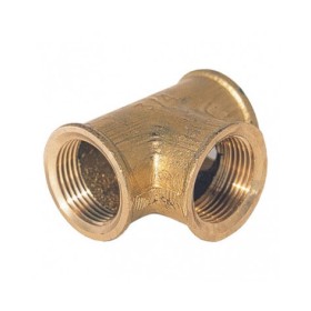 TÊ SIMPLES LATÃO 1/2" FÊMEA - FÊMEA