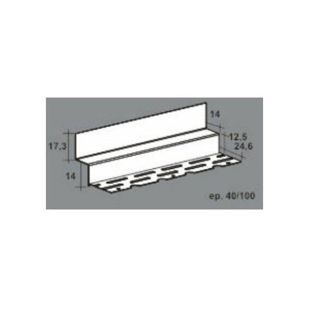 PROFILÉ D’ANGLE POUR PLÂTRE 28MM R.203 2.60MT