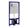 STRUCTURE POUR TOILETTE MÉCANIQUE OLI SANITARBLOCK + PLAQUE LIÉE CHROMÉE ESP. 80 MM