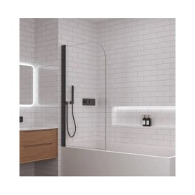 Dessous de baignoire avec finition chromée  Avec des dimensions de 140x80 cm, verre de 8 mm.