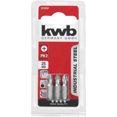 KWB 3 EMBOUTS 25MM PH 2 INDUSTRIE SB