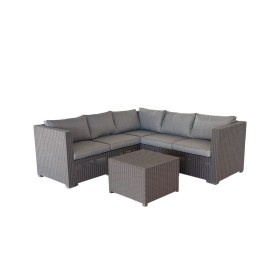 SET DE JARDIN D'ANGLE JARDIN MARRON CLAIR 190X190 CM