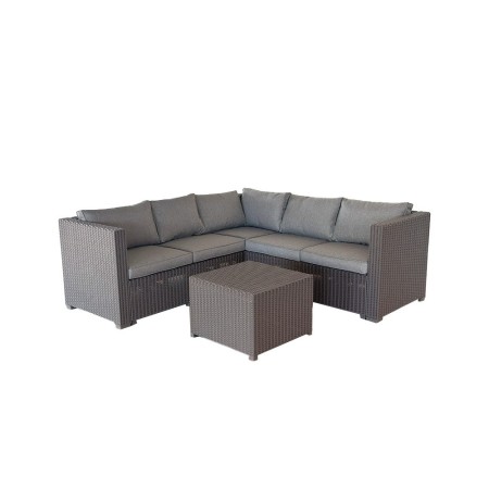 SET DE JARDIN D'ANGLE JARDIN MARRON CLAIR 190X190 CM