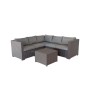 SET DE JARDIN D'ANGLE JARDIN MARRON CLAIR 190X190 CM