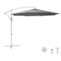 PARASOL OCTOGONAL ALUMINIUM GRIS 250*300CM