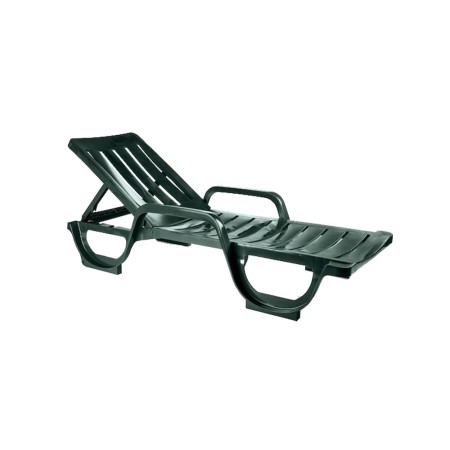 CHAISE PISCINE MALIBU VERT ET BLANCHE