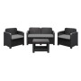 SET JARDIN RELAX ANTHRACITE 129*61CM