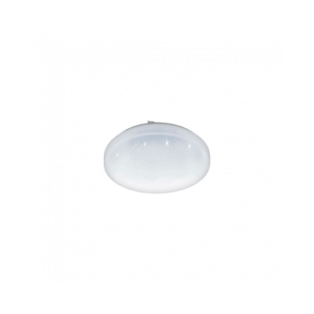 Plafonnier FRANIA-S en acier et fini avec du plastique effet cristal blanc.