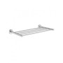 Porte-serviettes mural de salle de bain chrome trendly zoom.