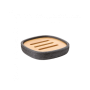 Porte-savon en bambou avec un relief subtil.