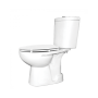 Pack composé de toilettes, kit de fixation, réservoir avec mécanisme et couvercle de toilettes.